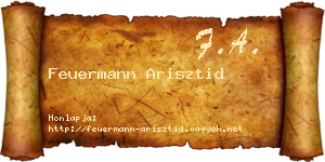 Feuermann Arisztid névjegykártya